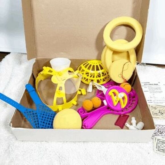 Vintage Nickelodeon Double Dare Skill Action Game Counted & Complete - Picture 4 of 11